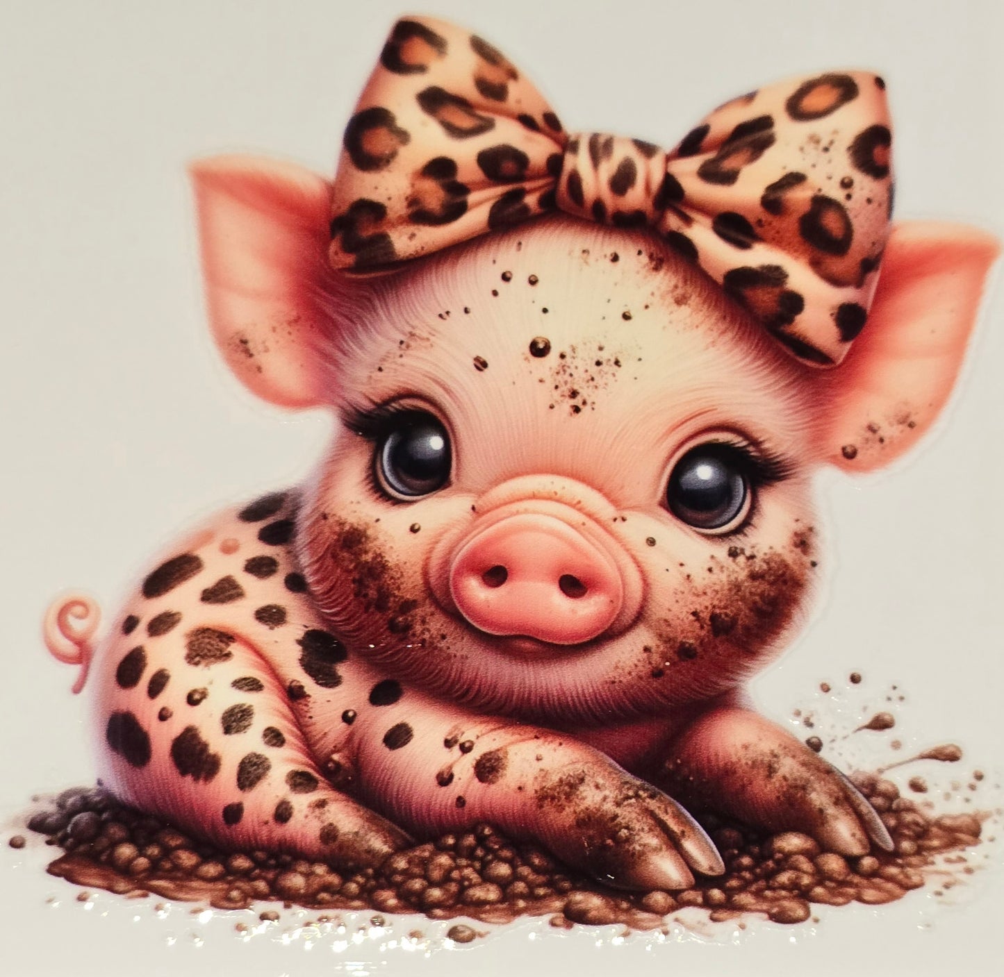 Lil piggies xl clear UV DTF