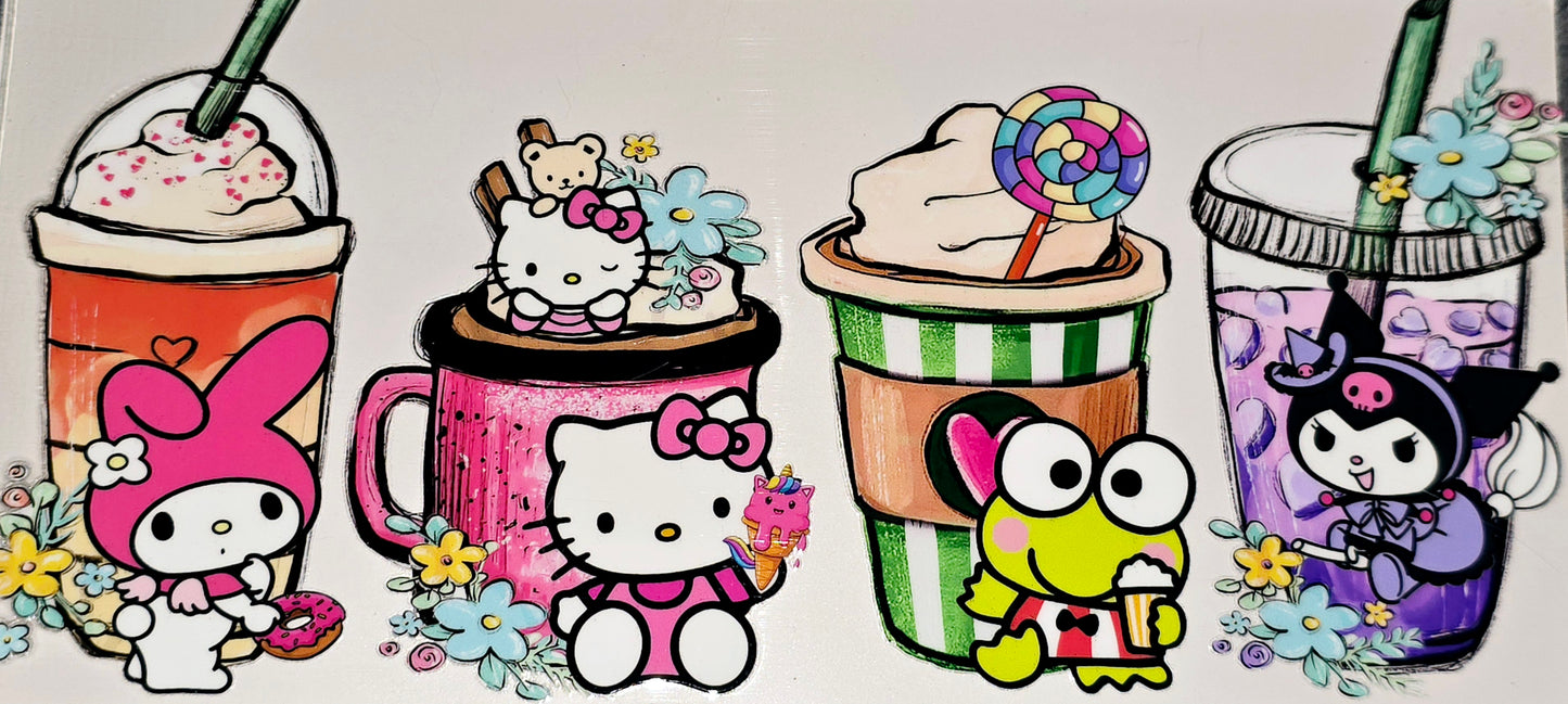 Hello kitty 16 oz clear UV DTF wraps