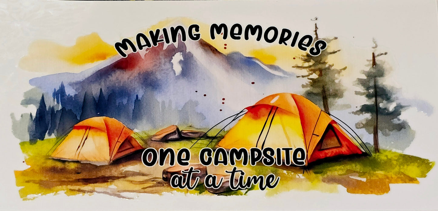 Camping clear UV DTF wraps