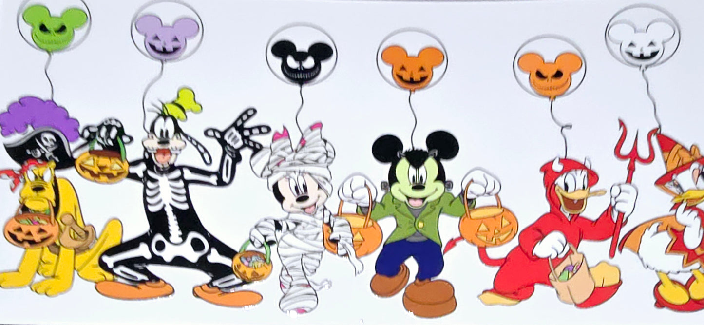 Mickey & friends clear UV DTF wraps