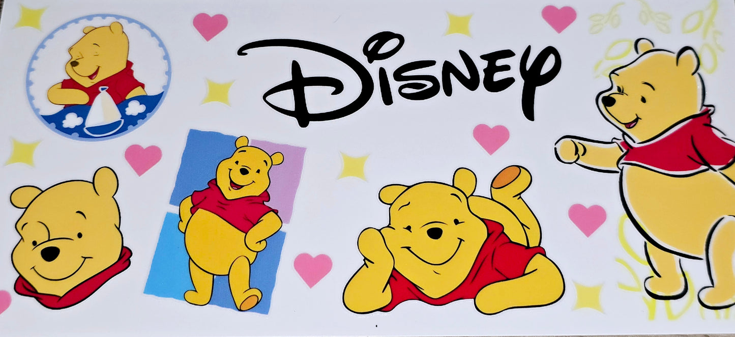 Pooh and friends clear UV DTF wraps