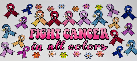Fight cancer clear UV DTF wrap