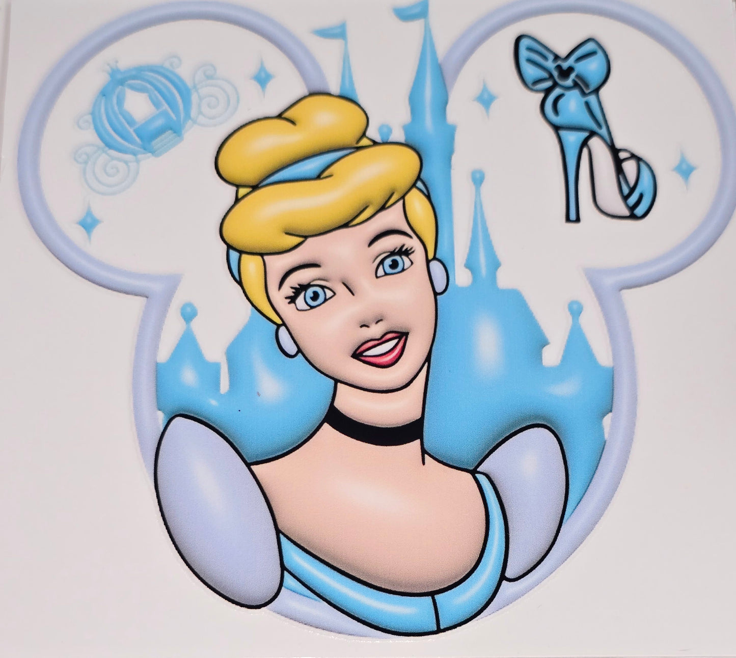 Princesses & villains xl clear UV DTF