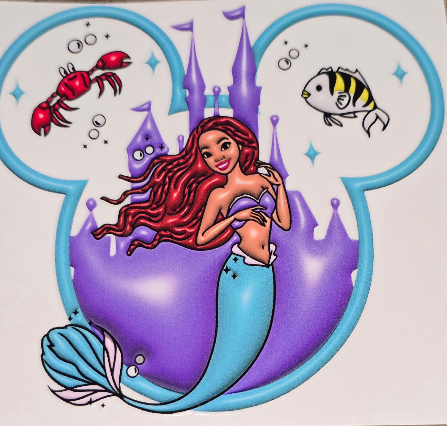 Princesses & villains xl clear UV DTF