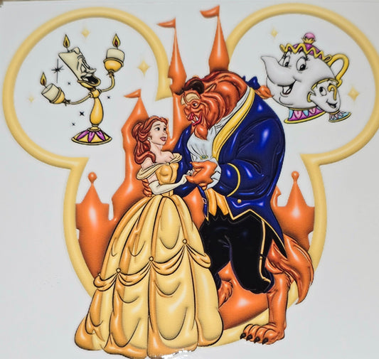 Princesses & villains xl clear UV DTF