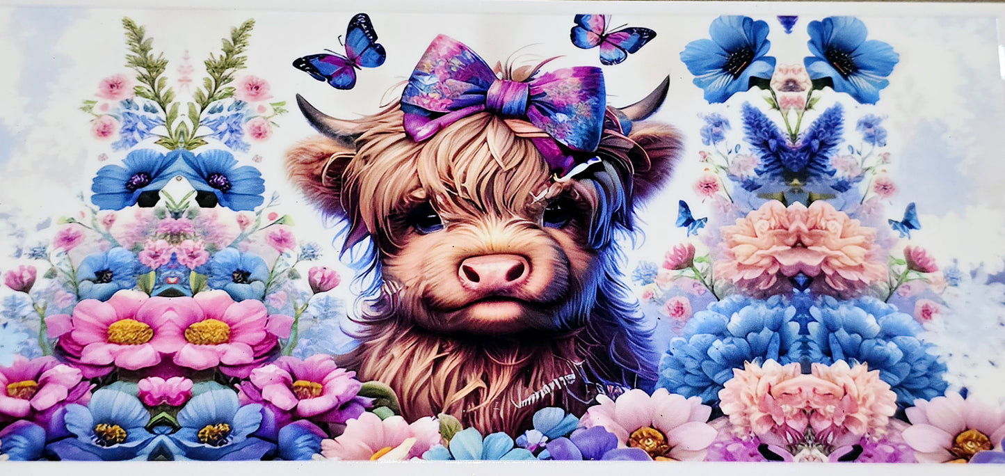 Fluffy cow clear UV DTF wraps