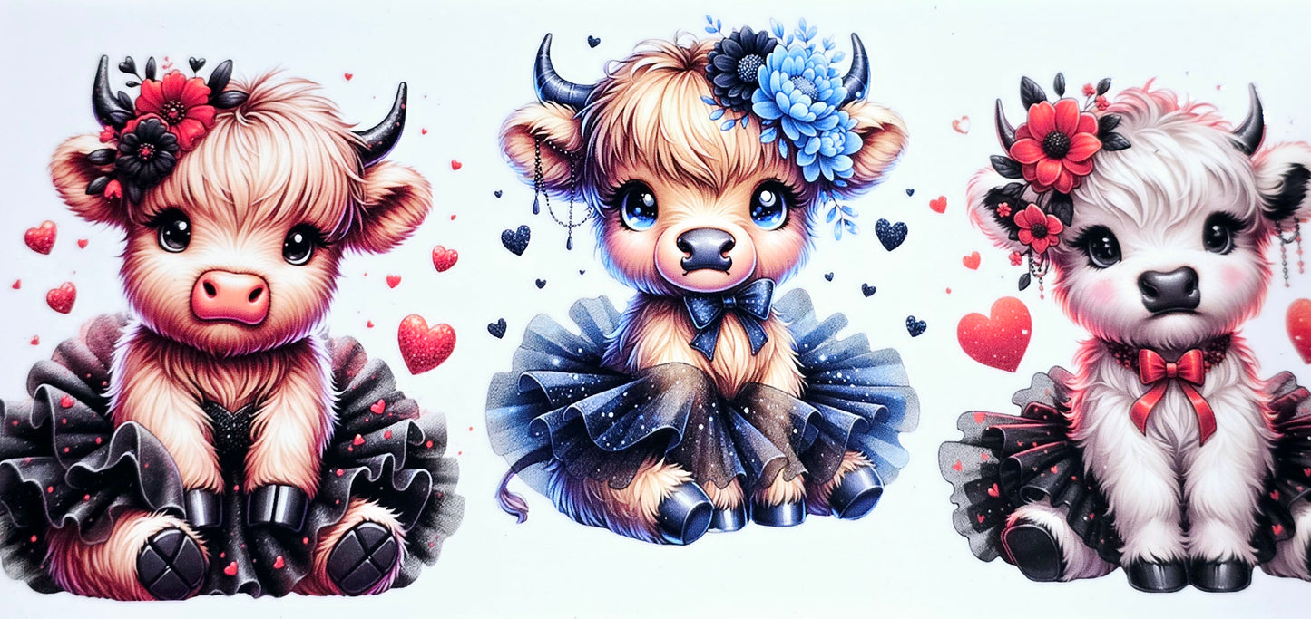 Fluffy cow clear UV DTF wraps