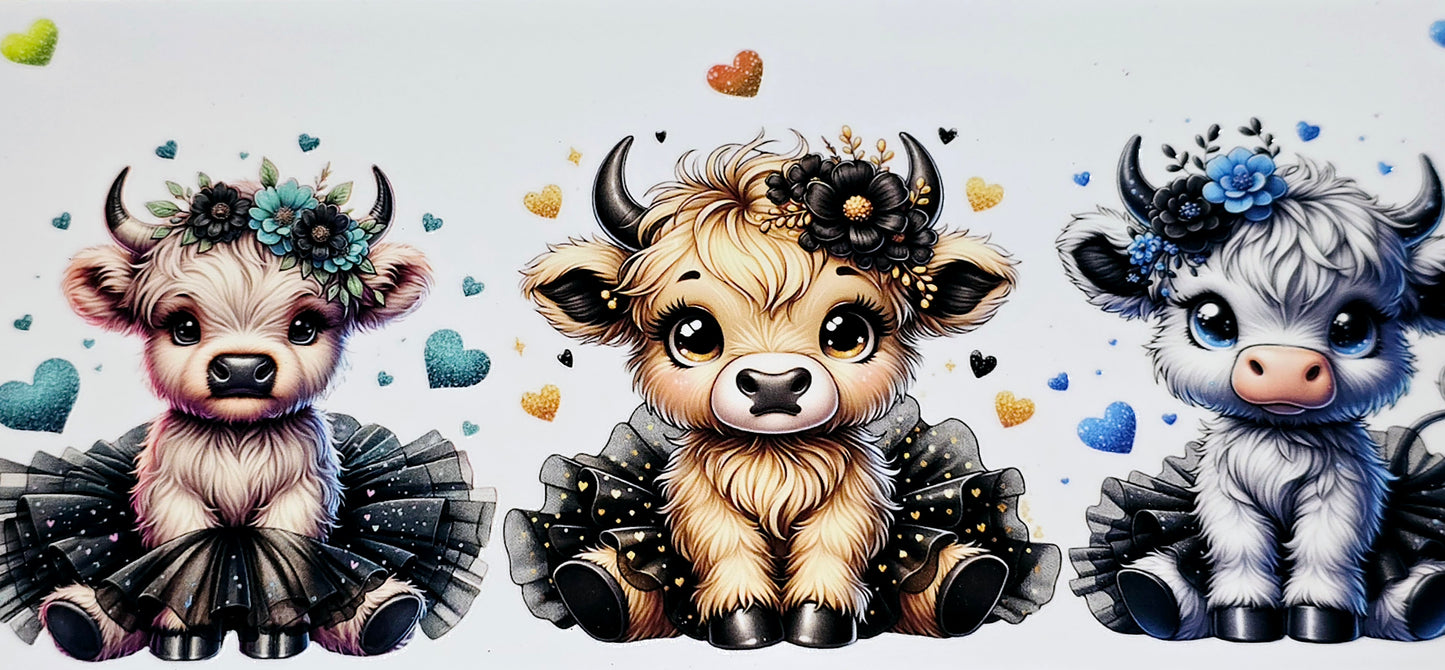 Fluffy cow clear UV DTF wraps