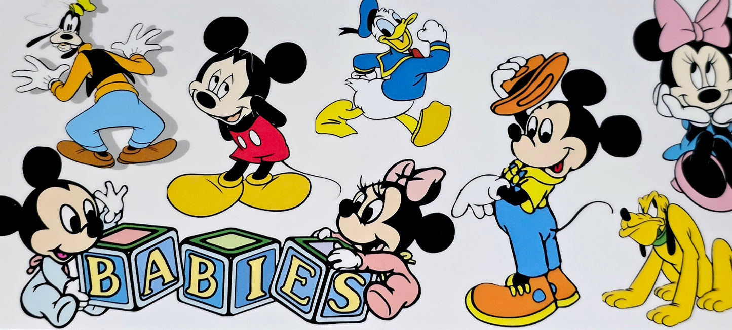 Mickey & friends clear UV DTF wraps