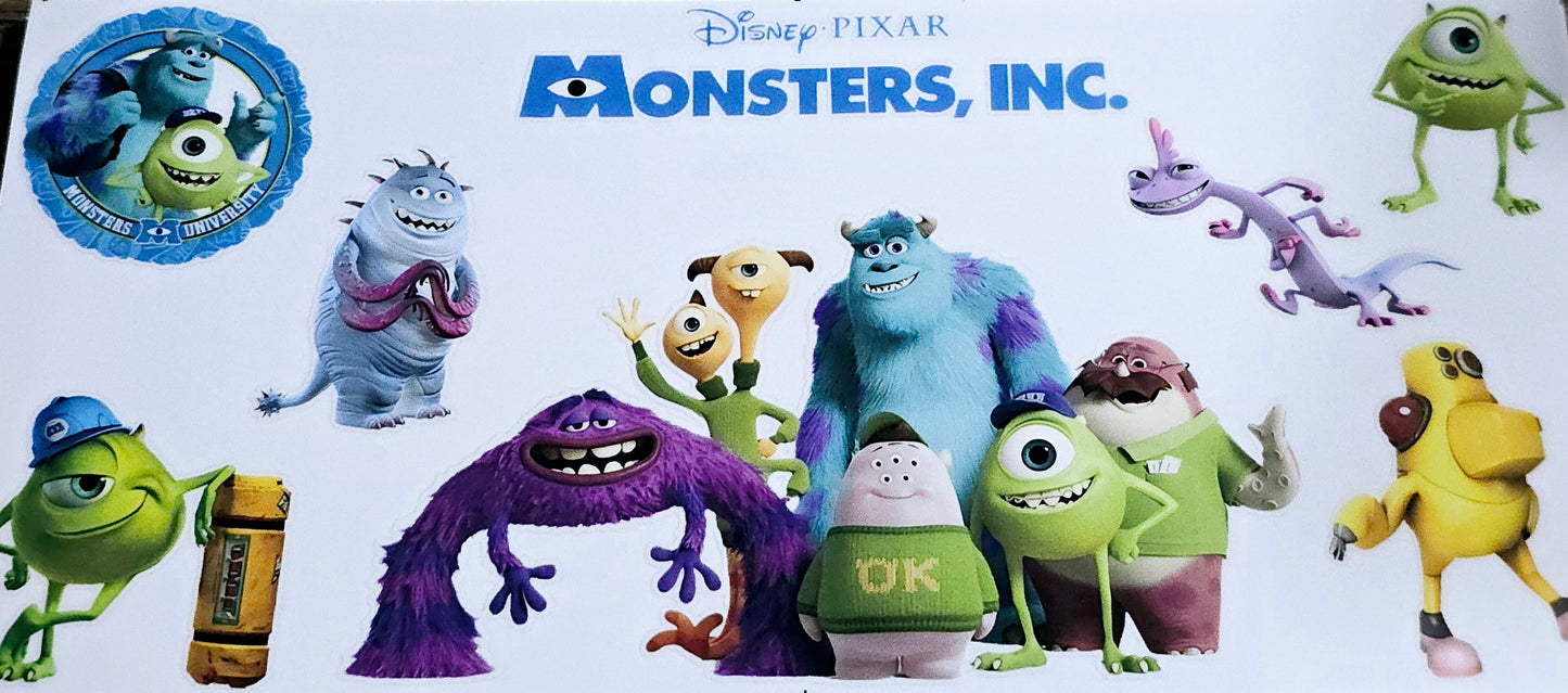 Monsters clear UV DTF wraps
