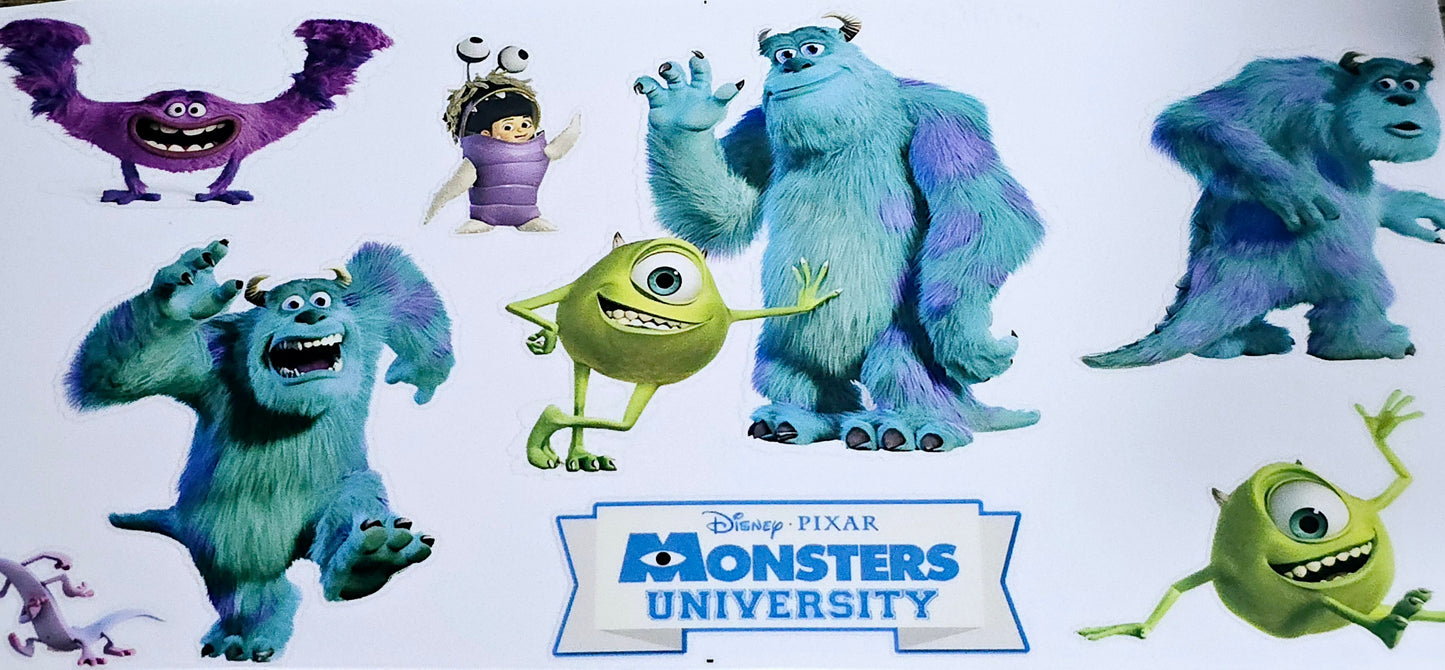 Monsters clear UV DTF wraps