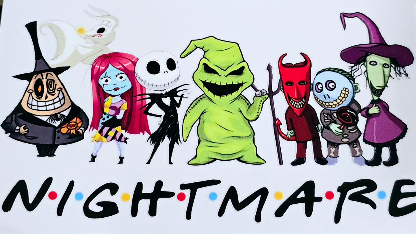 Nightmare before Christmas clear UV DTF wraps