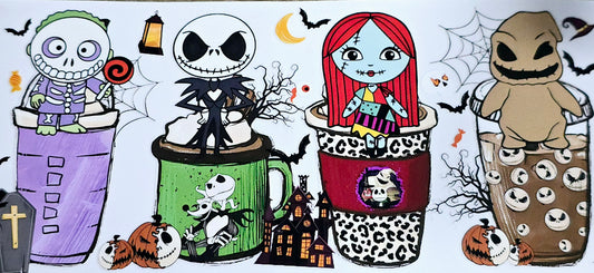 Nightmare before Christmas clear UV DTF wraps