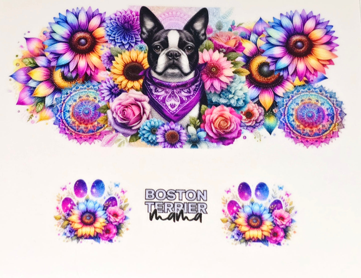 Puppers mama mini tumbler clear UV DTF wraps