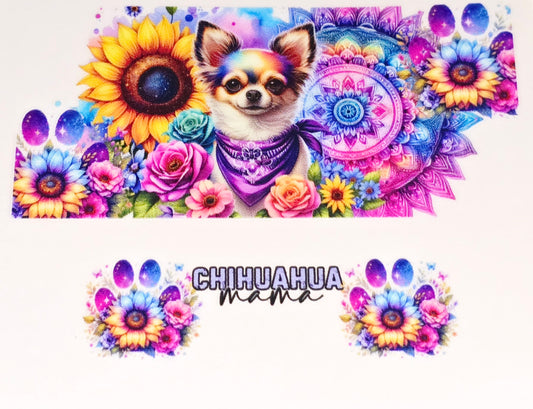 Puppers mama mini tumbler clear UV DTF wraps