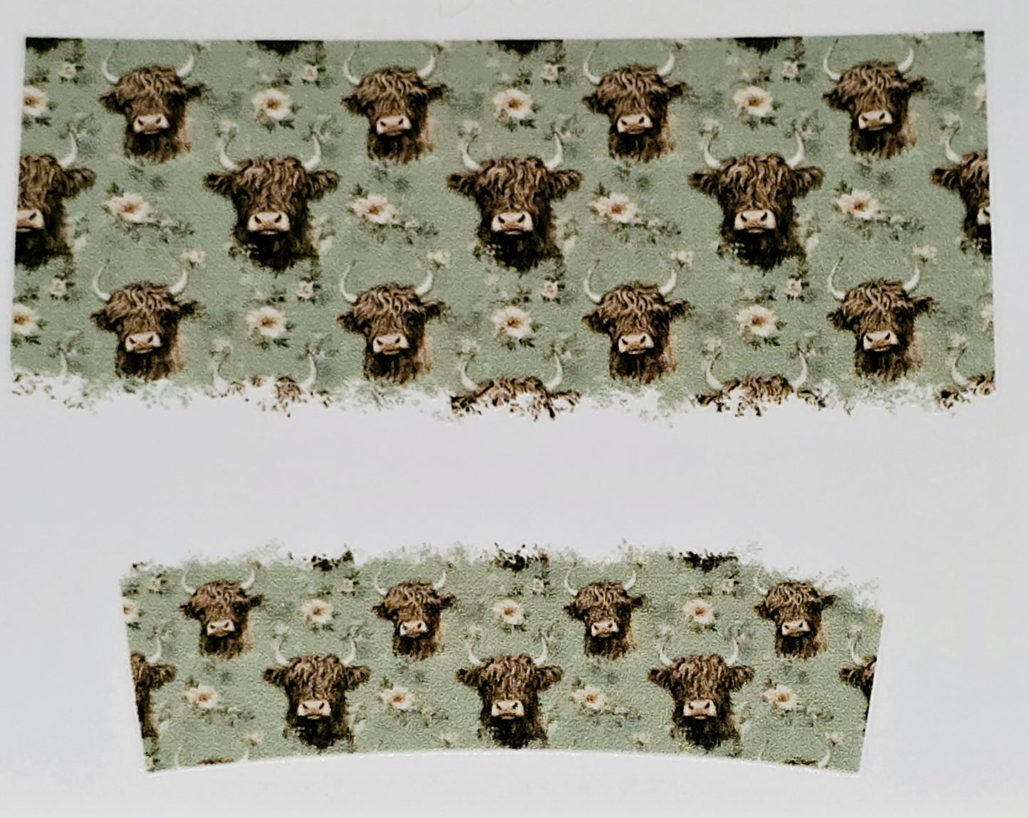 Highland cows mini tumbler UV DTF wraps
