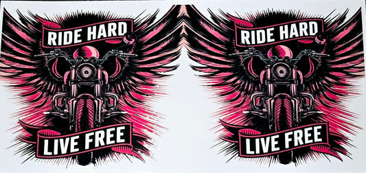 Motorcycle clear xl UV DTF decal and wraps