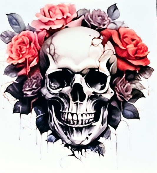 Dark floral clear UVDTF