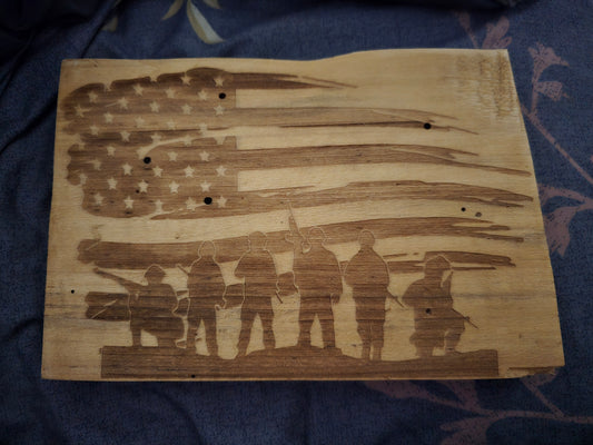 "Some paid it all" live edge plaque