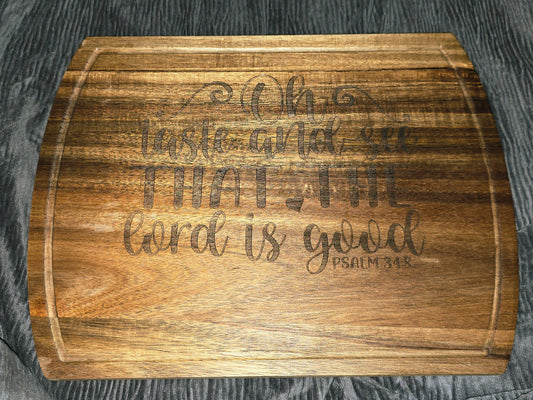 Lord is good decorative cutting board