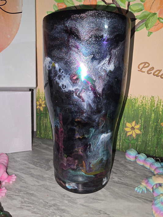 30 oz slick marbled modern curve