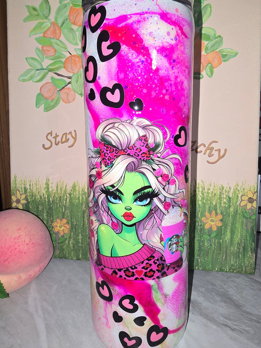 Grinch's gf 30 oz skinny tumbler