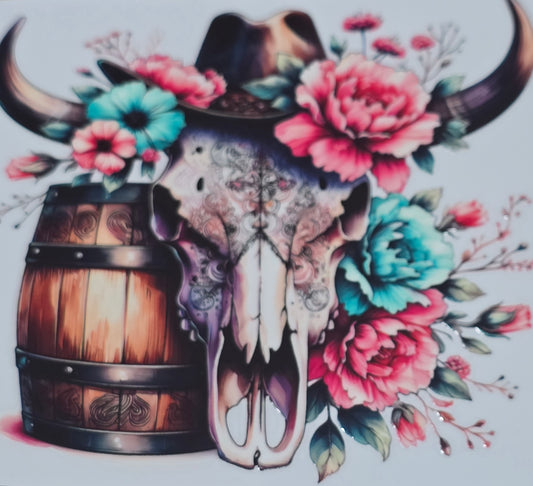 Western bull skulls XL UVDTF