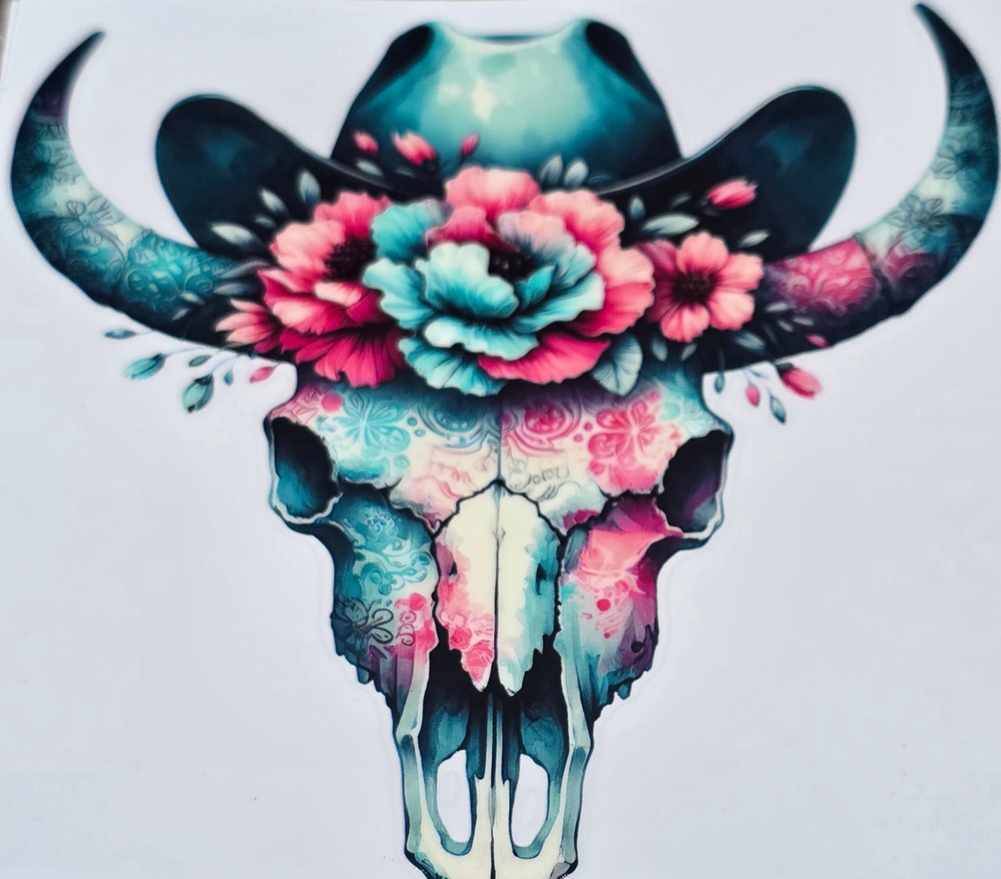 Western bull skulls XL UVDTF