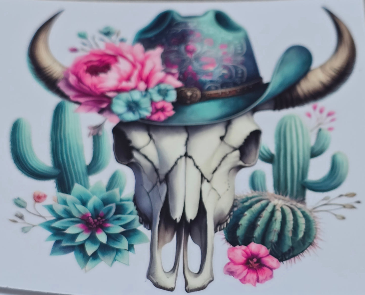 Western bull skulls XL UVDTF