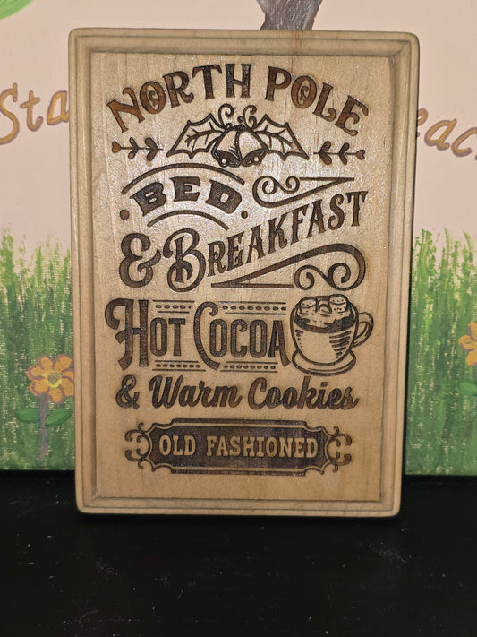 Happy North Pole engraved sign