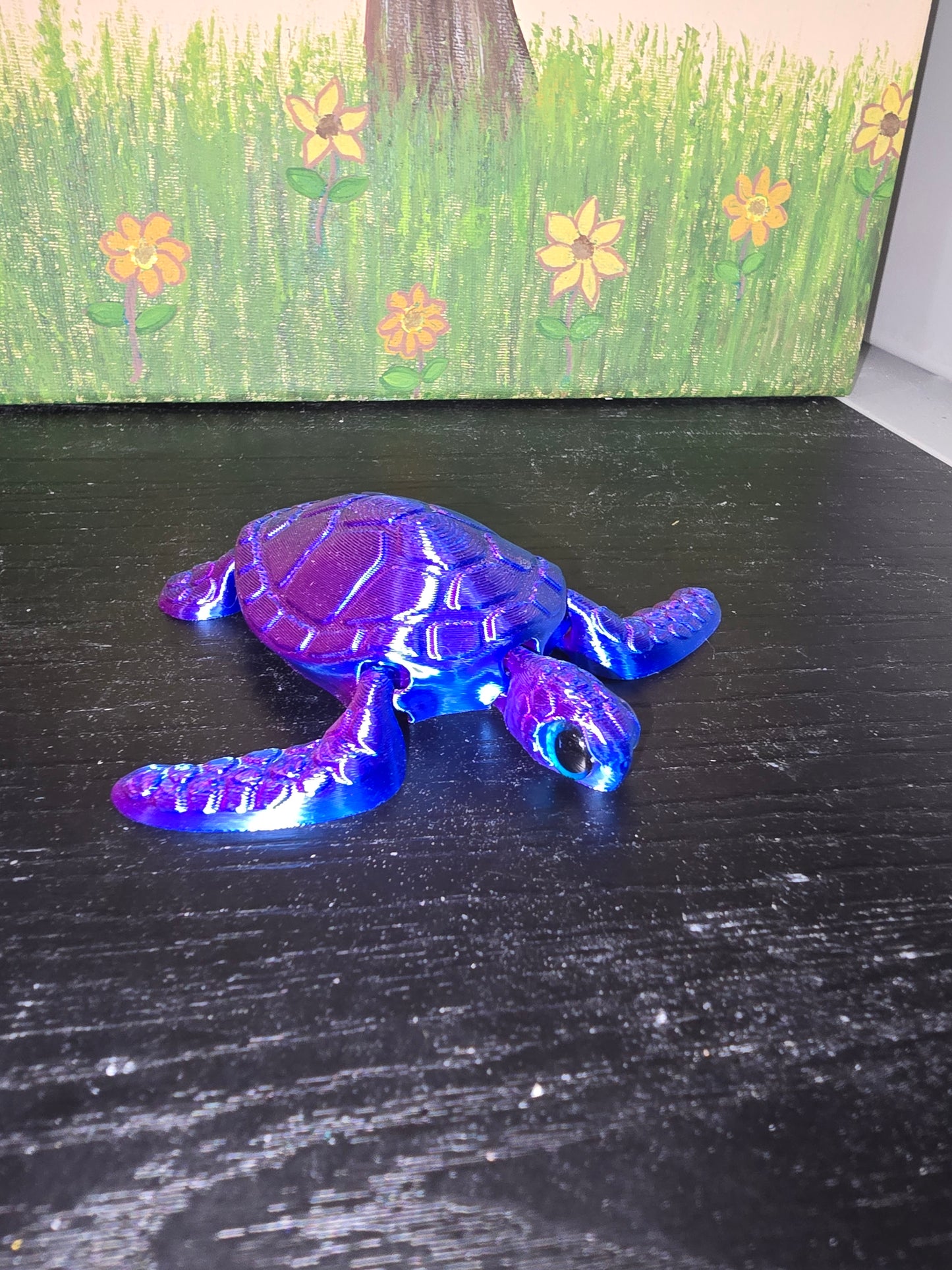 Purple/blue turtle