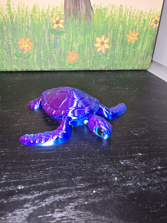 Purple/blue turtle