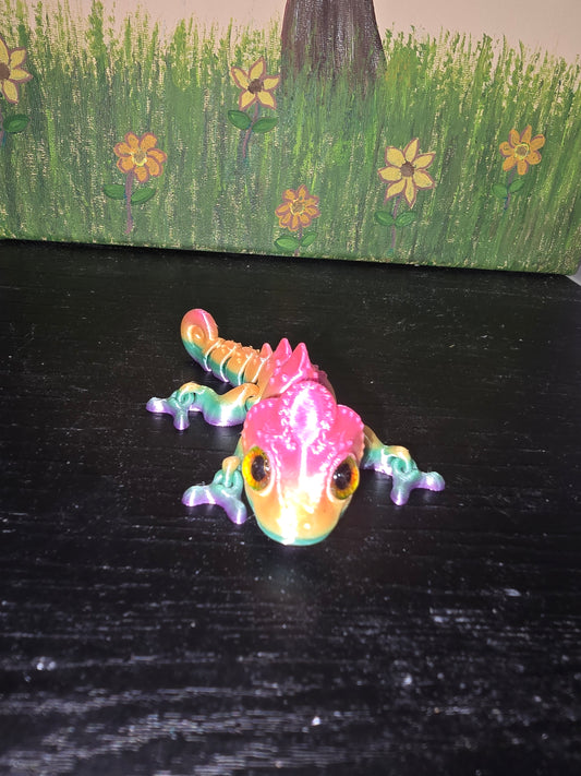 Rainbow chameleon lizard