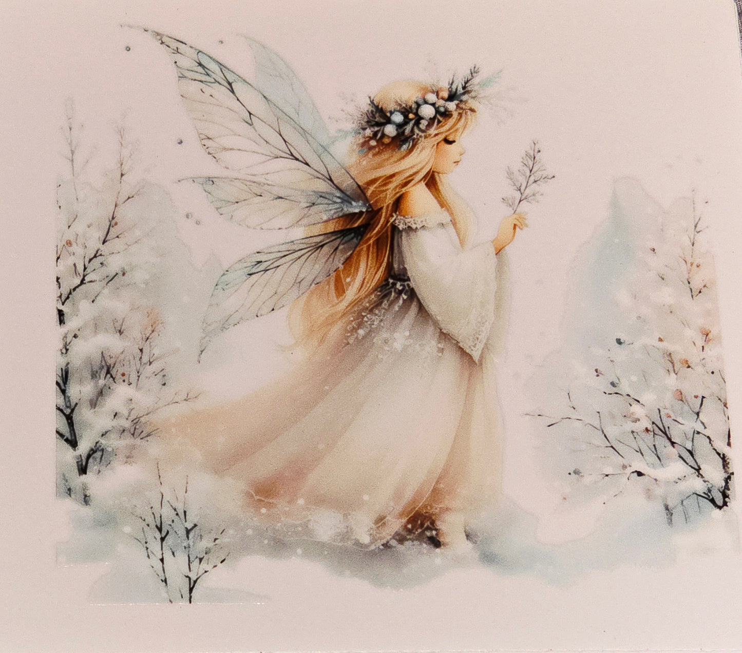 Winter fairies medium & xl uvdtf