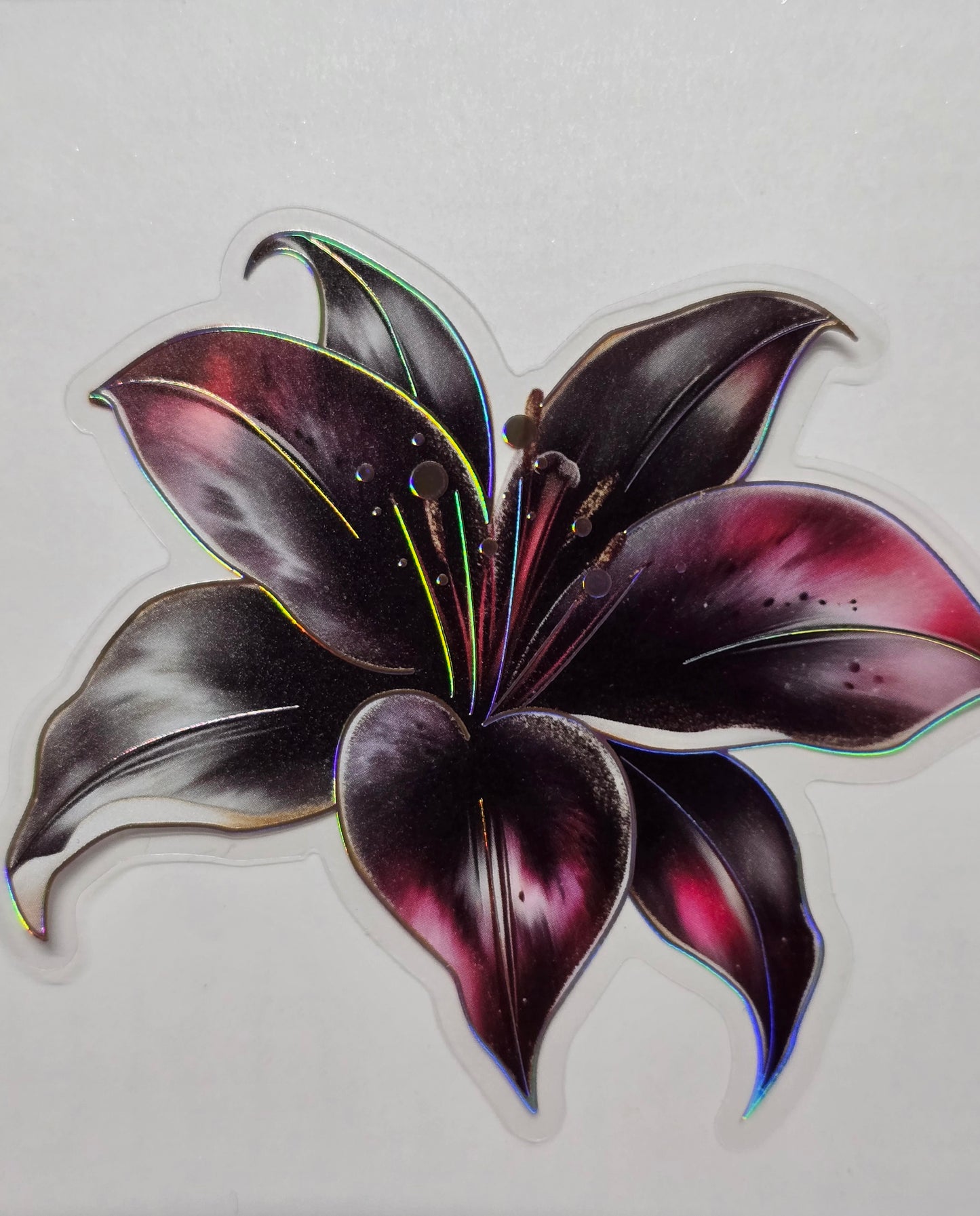 M30 Dark fuschia floral PET decals