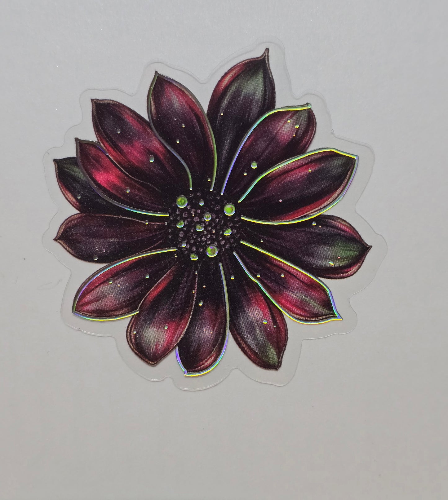 M30 Dark fuschia floral PET decals
