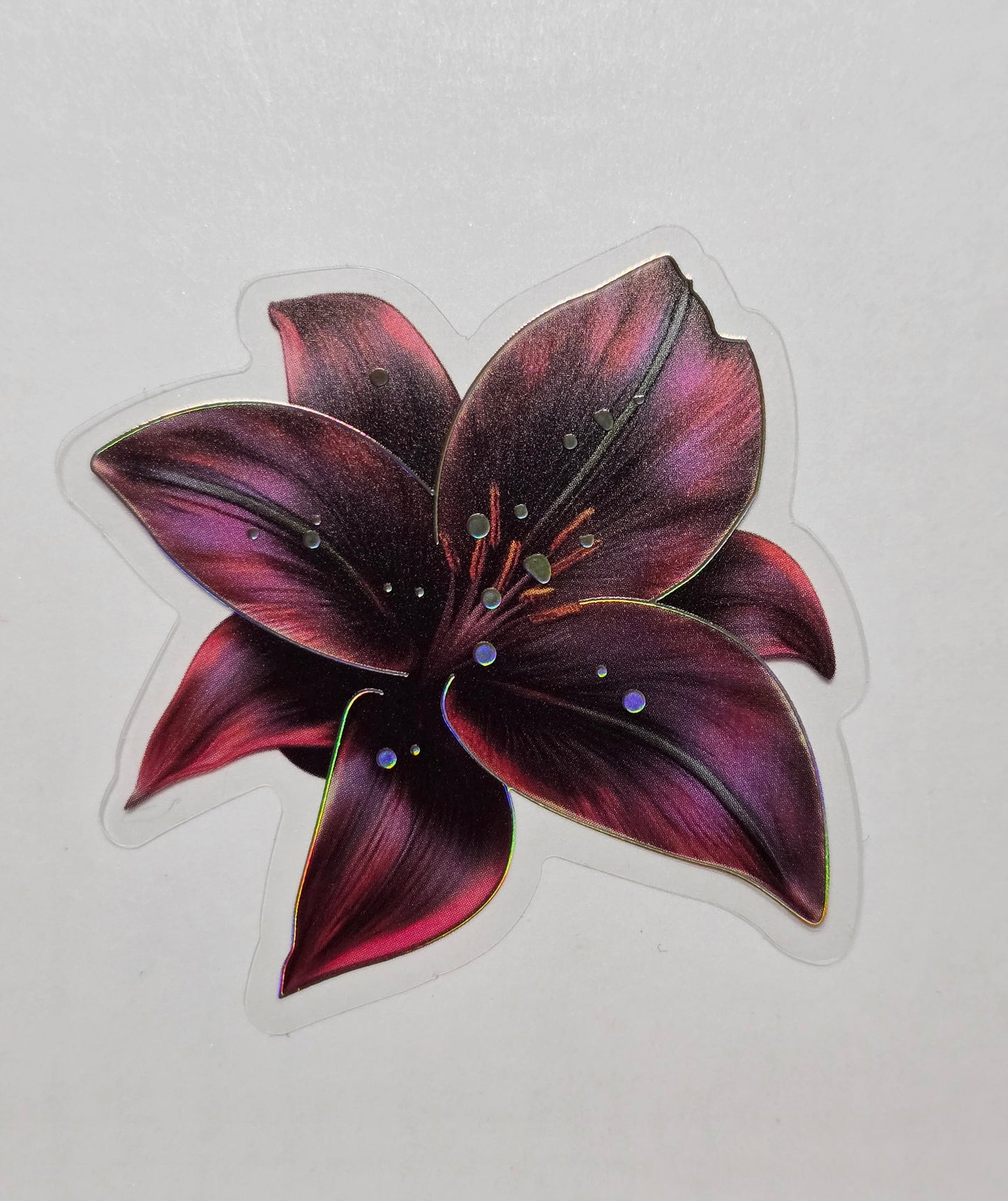 M30 Dark fuschia floral PET decals