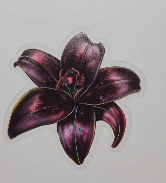 M30 Dark fuschia floral PET decals
