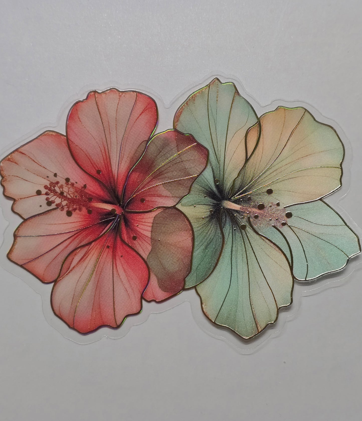 M30 tropical floral PET decals