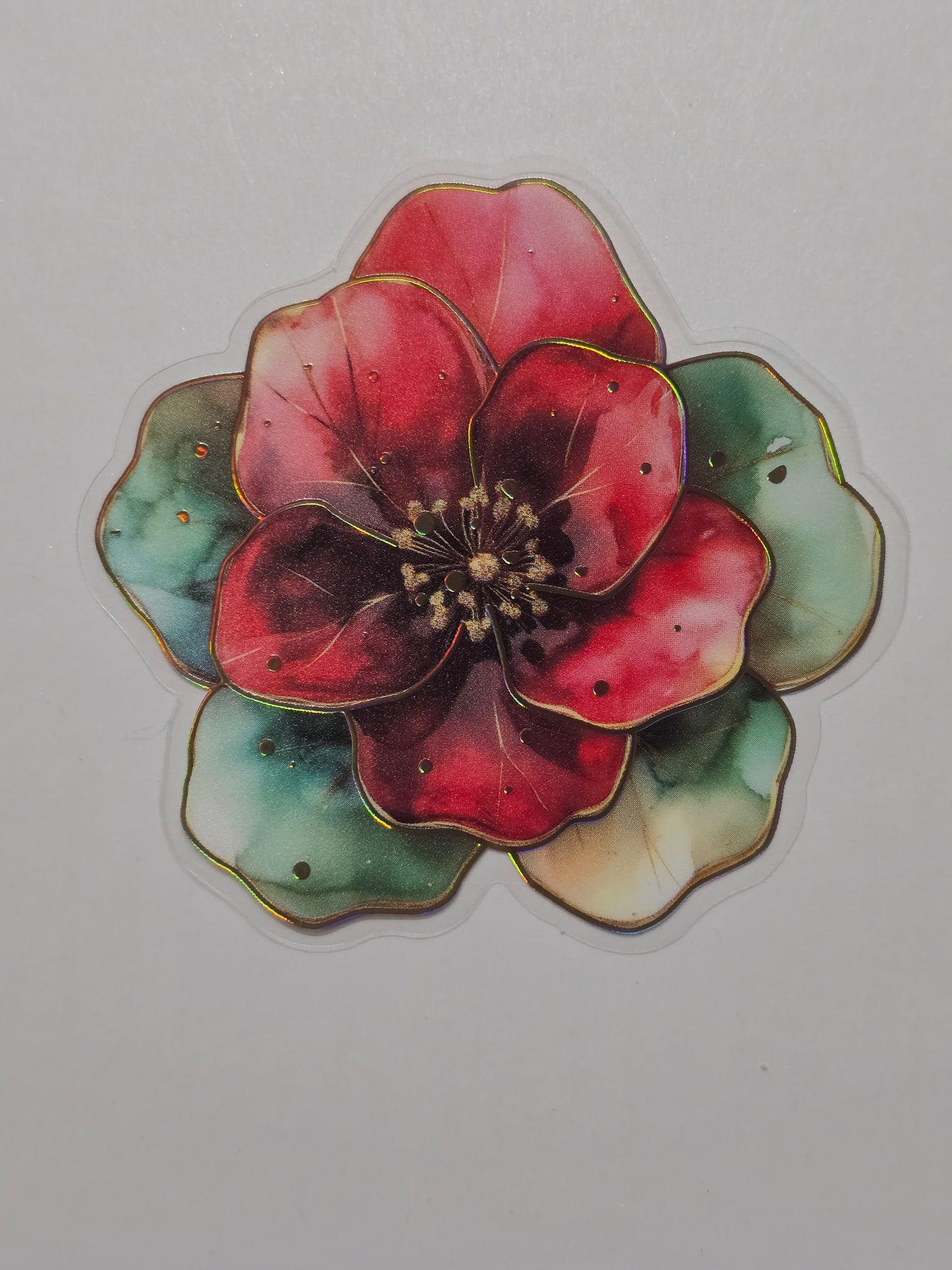 M30 tropical floral PET decals