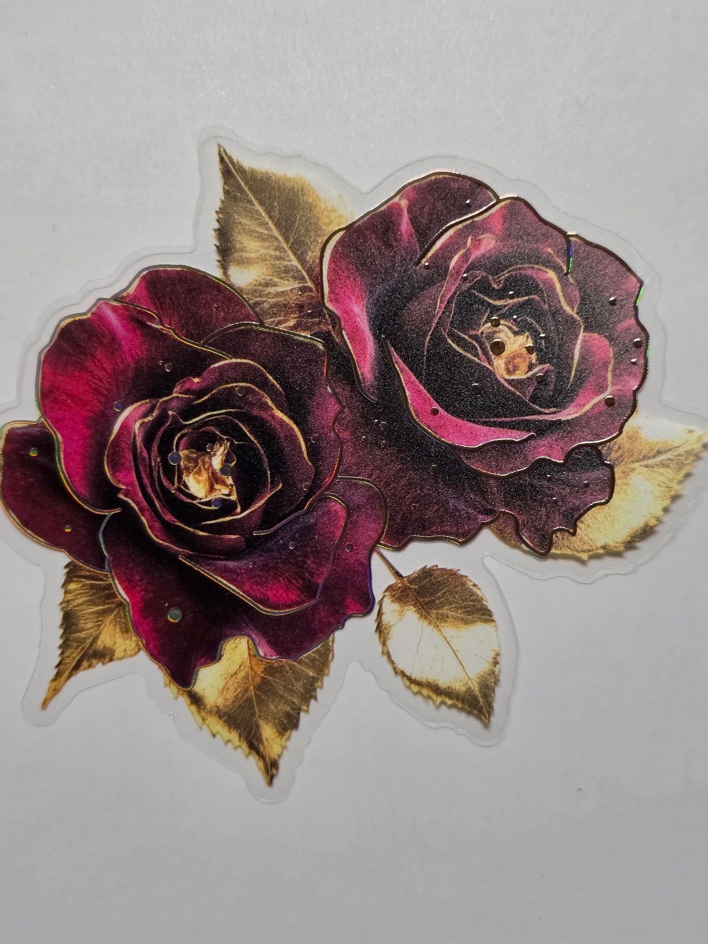 M30 Red floral PET decals