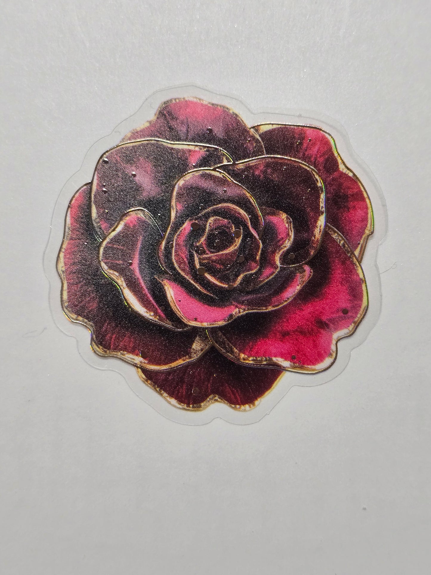 M30 Red floral PET decals