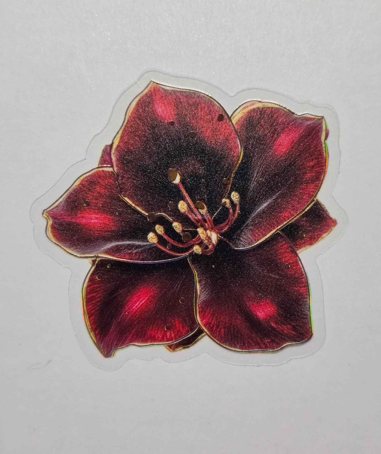 M30 Red floral PET decals