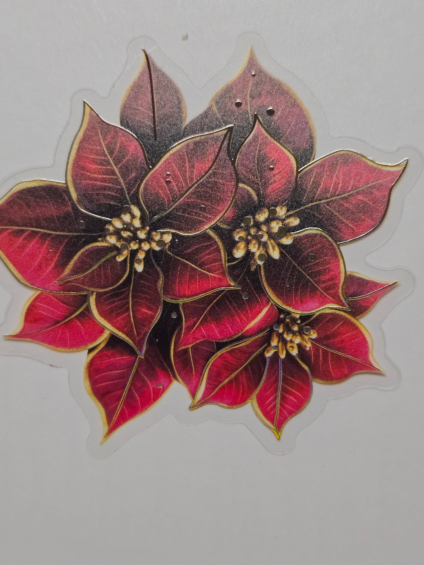 M30 Red floral PET decals