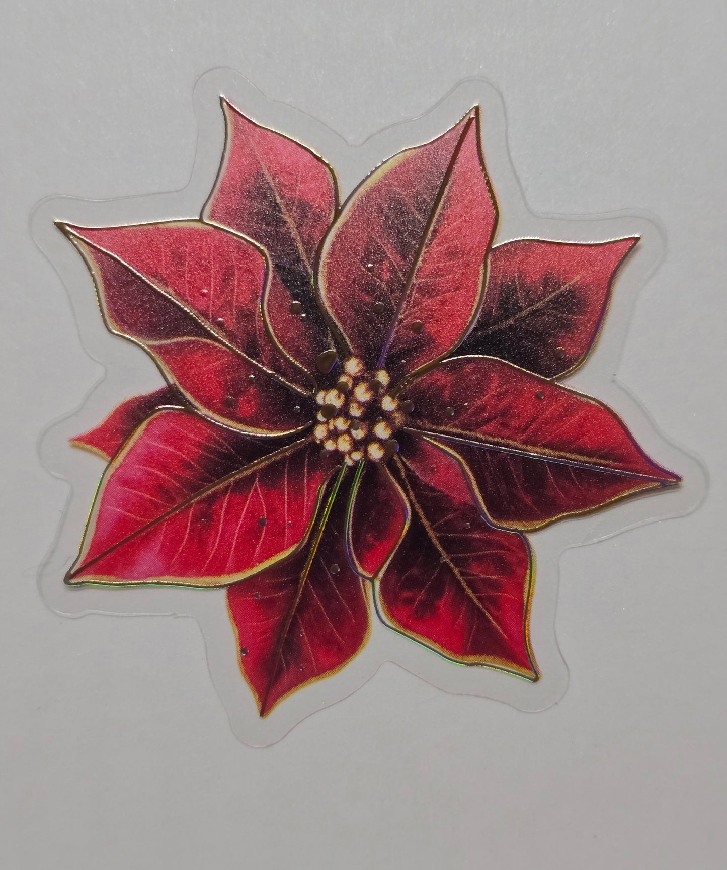 M30 Red floral PET decals