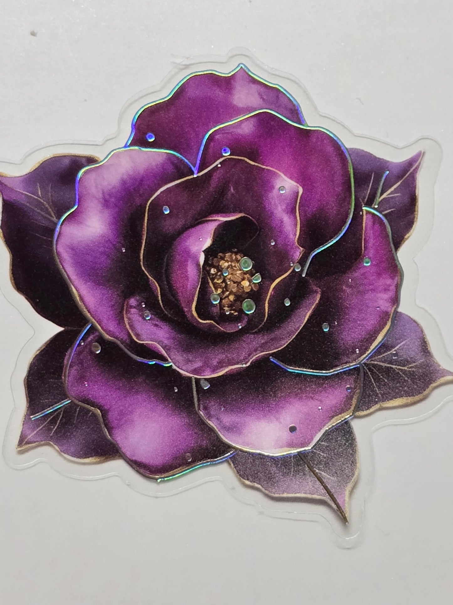 M30 Purple floral PET decals