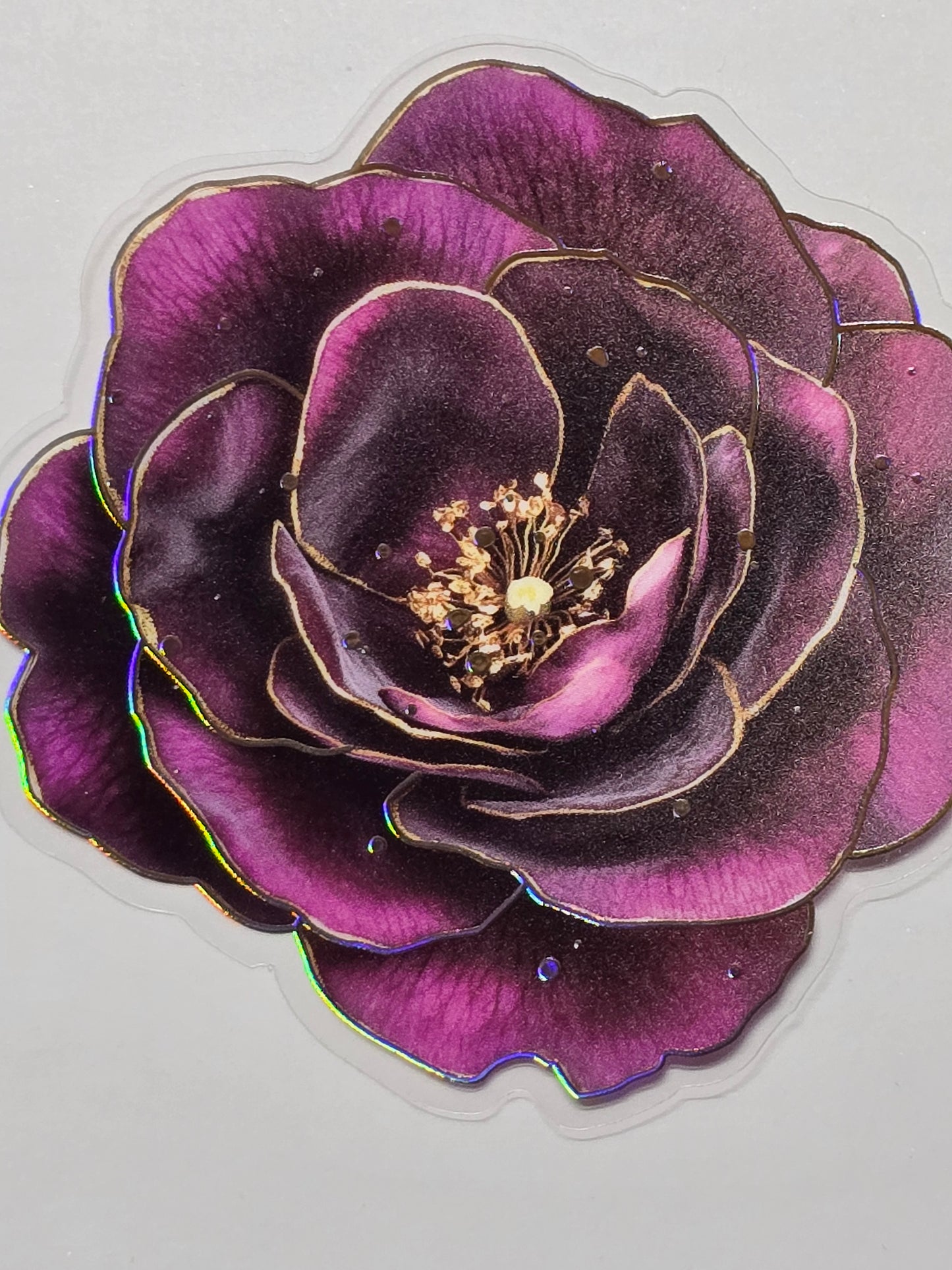 M30 Purple floral PET decals