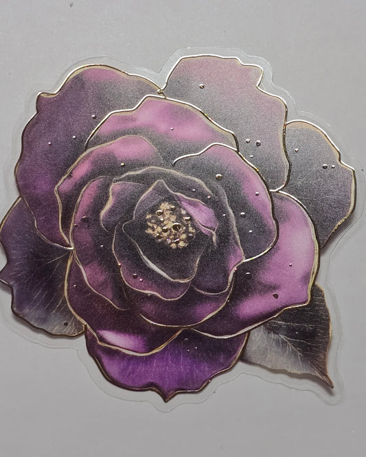 M30 Purple floral PET decals