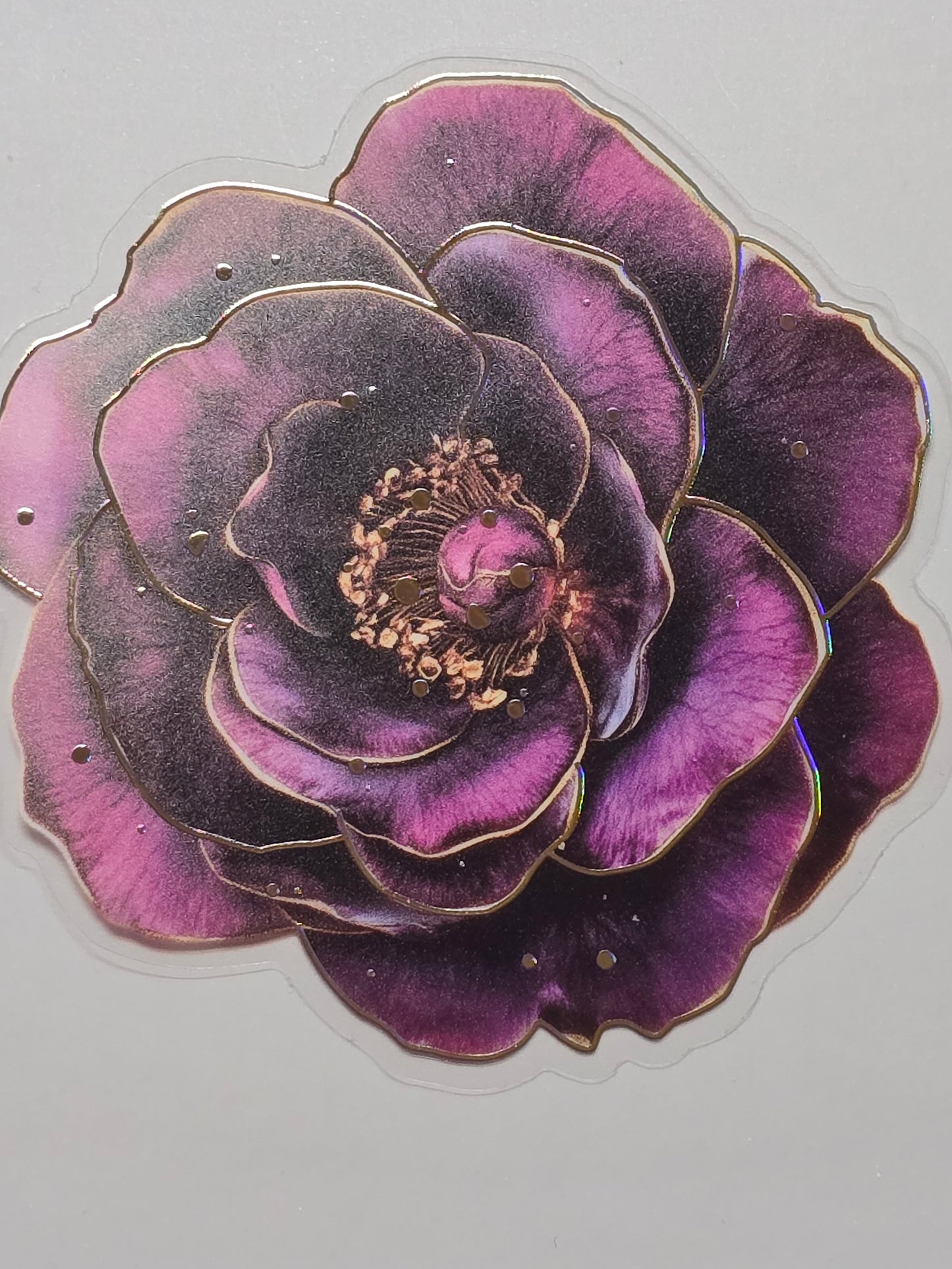 M30 Purple floral PET decals