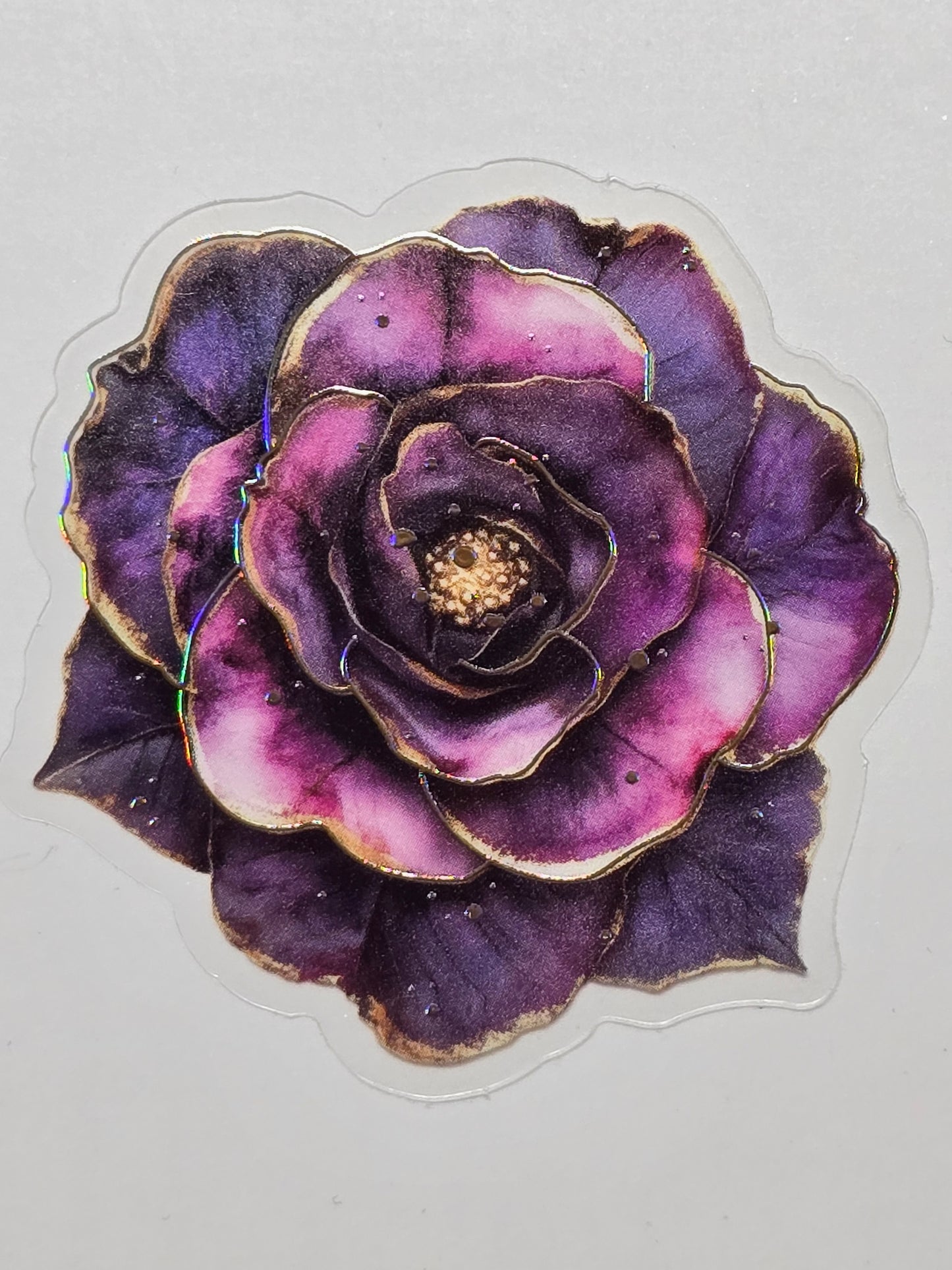 M30 Purple floral PET decals